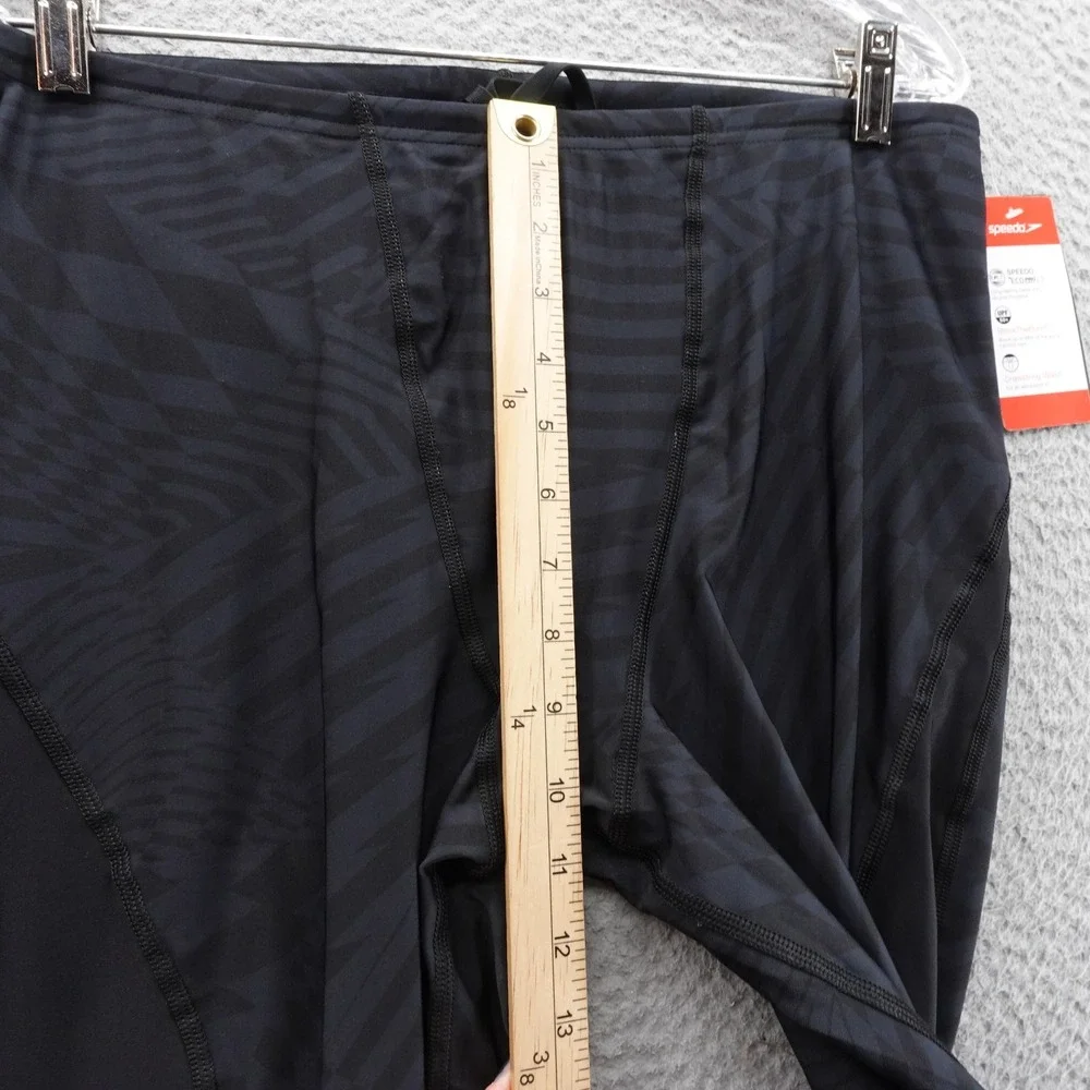 Speedo Eco Pro LT Mens Swim Shorts Size 38 Black Drawstring‎ UPF 50+ NWT